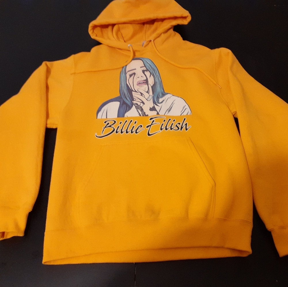 Billie Eilish hoodie in yellow